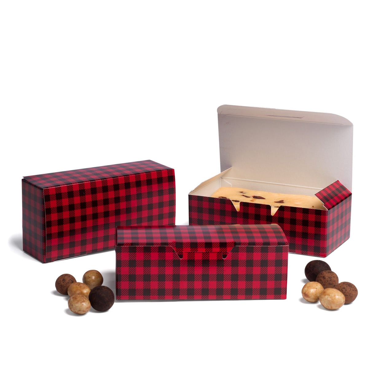 Buffalo Plaid - Folding Candy Box - (1/2 lb) 5-1/2 x 2-3/4 x 1-3/4"