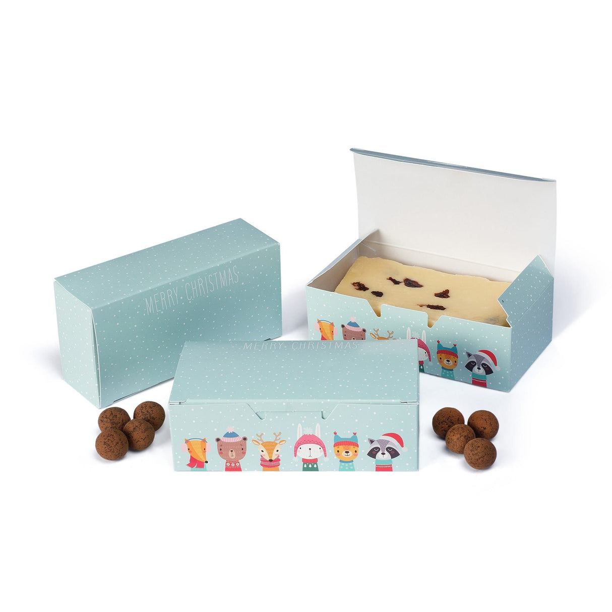 Winter Friends 1 - Folding Candy Box - (1/2 lb) 5-1/2 x 2-3/4 x 1-3/4"