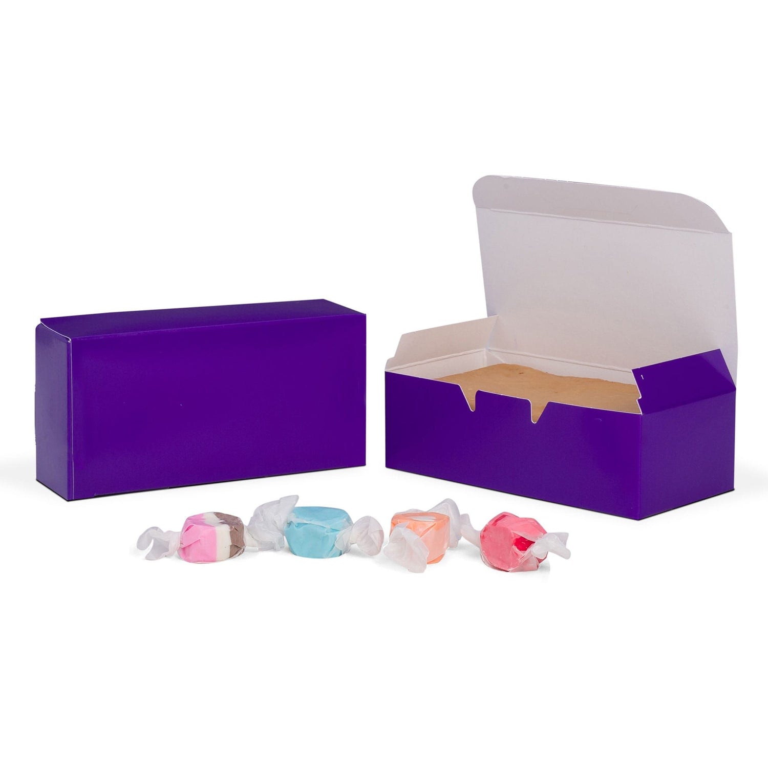 Purple - Folding Candy Box - (1/2 lb) 5-1/2 x 2-3/4 x 1-3/4"