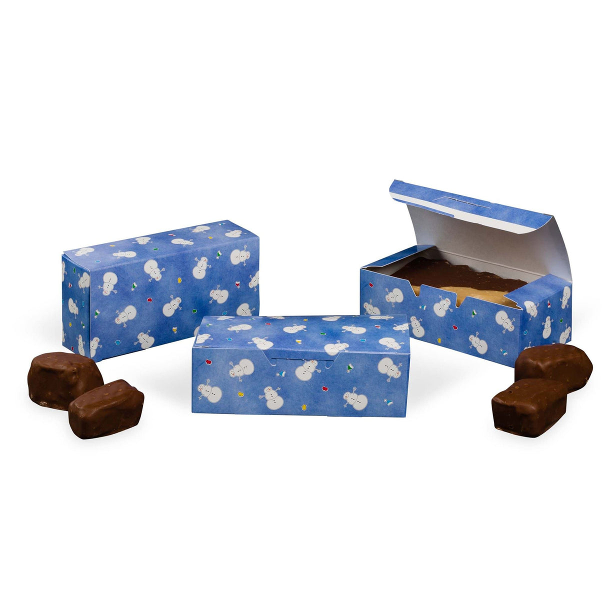 Snowman Avalanche - Folding Candy Box - (1/2 lb) 5-1/2 x 2-3/4 x 1-3/4"