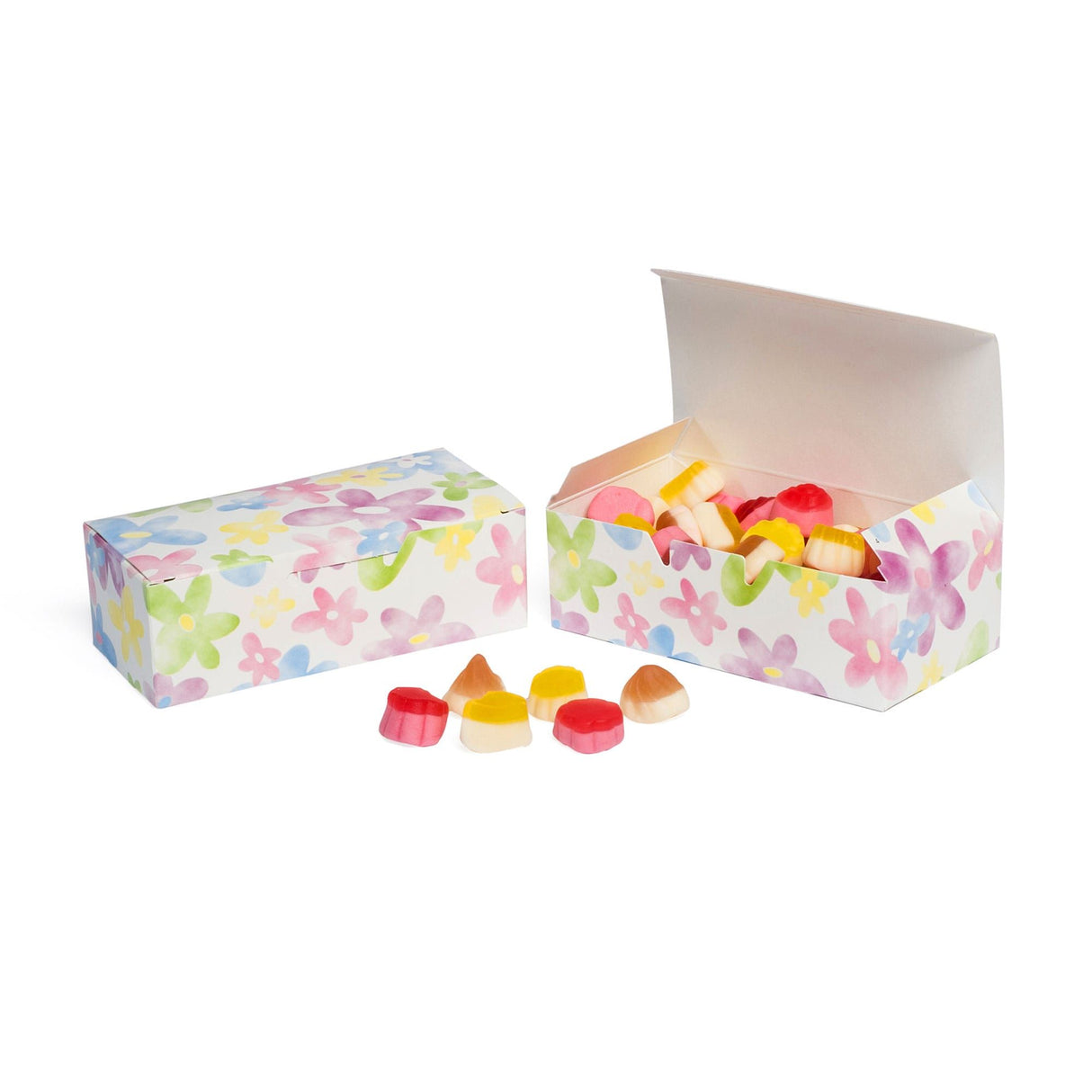 Watercolor Daisy - Folding Candy Box - (1/2 lb) 5-1/2 x 2-3/4 x 1-3/4"