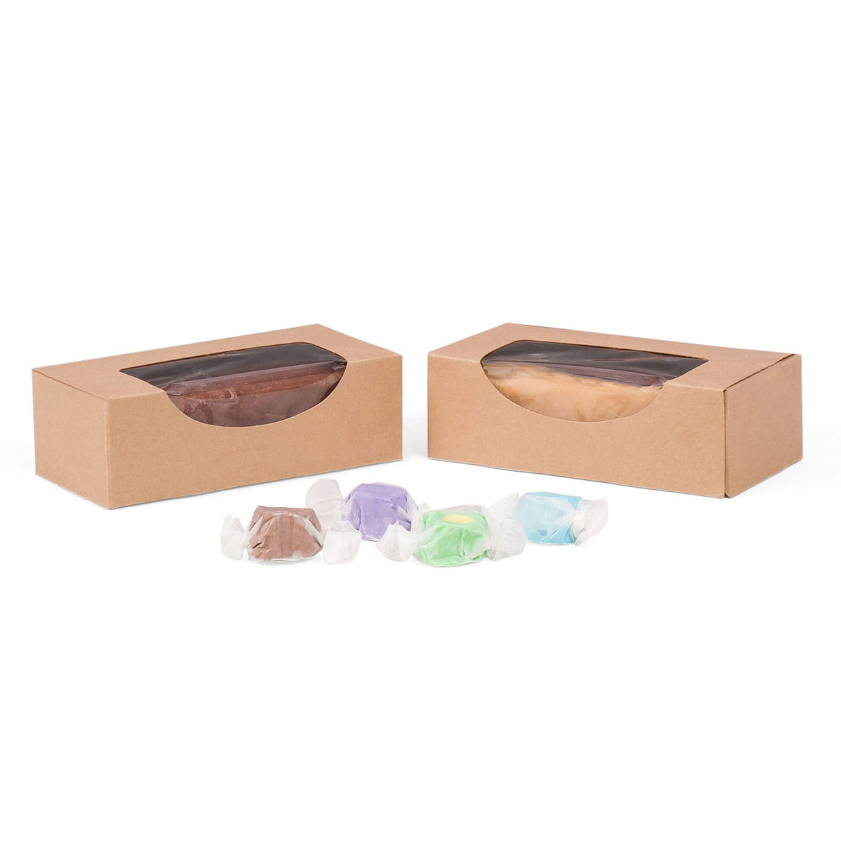 Kraft Window - Folding Candy Box - (1/2 lb) 5-1/2 x 2-3/4 x 1-3/4"