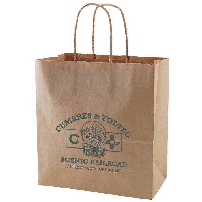 Natural Kraft - Paper Restaurant / Take Out Bag - 10 x 5 x 10"