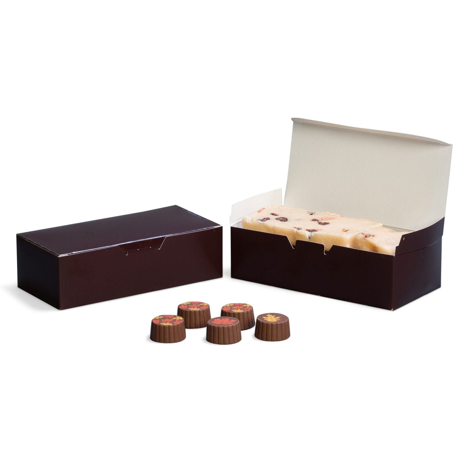 Brown - Folding Candy Box - (1 lb) 7 x 3-3/8 x 2"