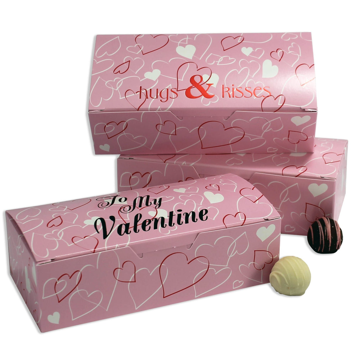 Entangled Hearts - Folding Candy Box - (1 lb) 7 x 3-3/8 x 2"
