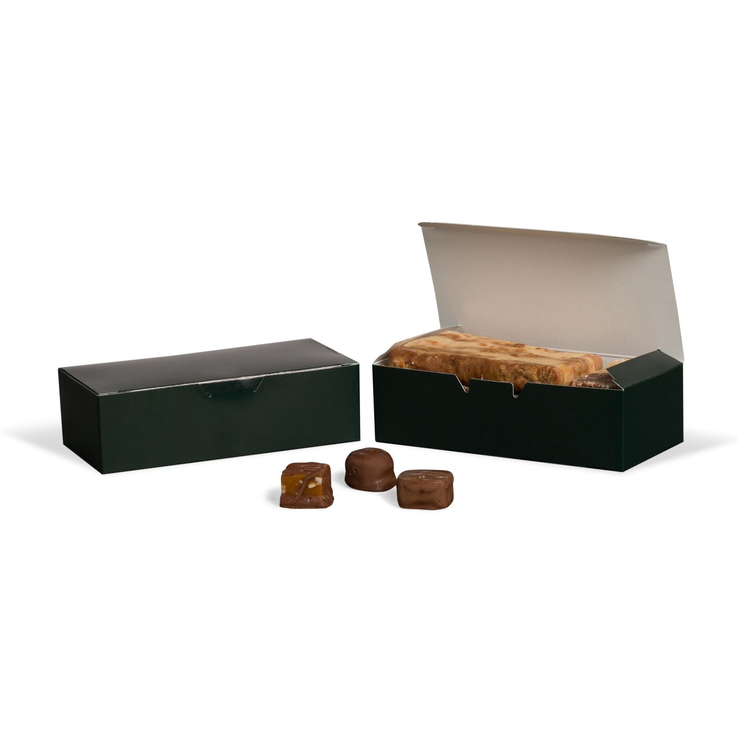 Forest Green - Folding Candy Box - (1 lb) 7 x 3-3/8 x 2"