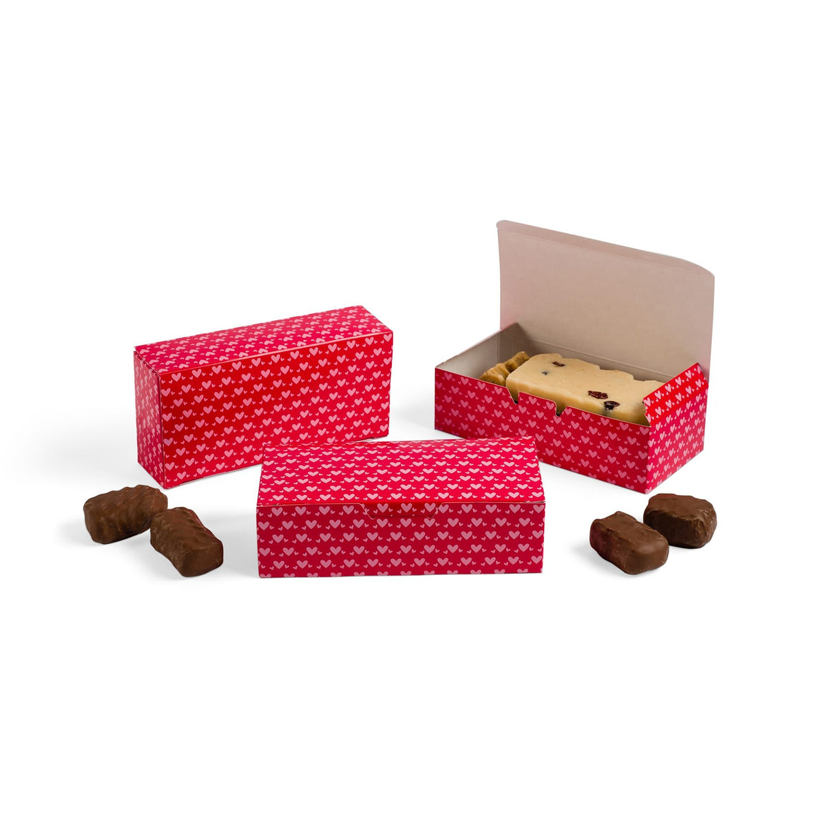 Little Hearts - Folding Candy Box - (1 lb) 7 x 3-3/8 x 2"