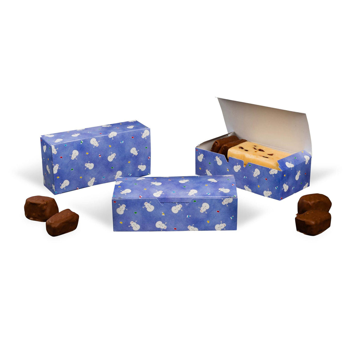 Snowman Avalanche - Folding Candy Box - (1 lb) 7 x 3-3/8 x 2"