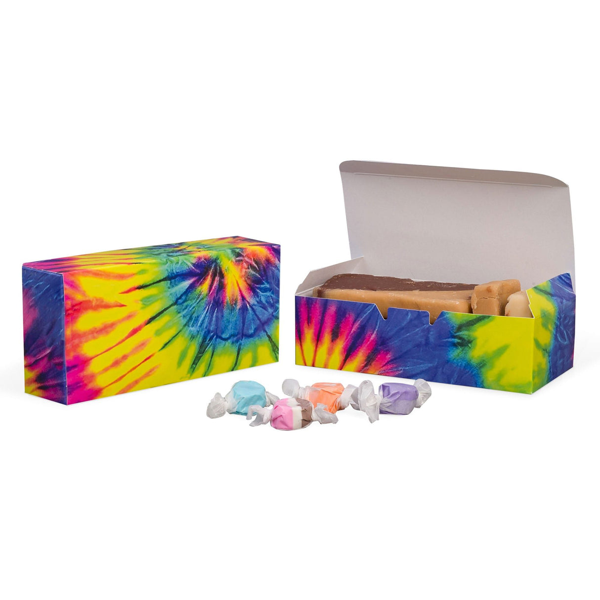 Tie Dye - Folding Candy Box - (1 lb) 7 x 3-3/8 x 2"