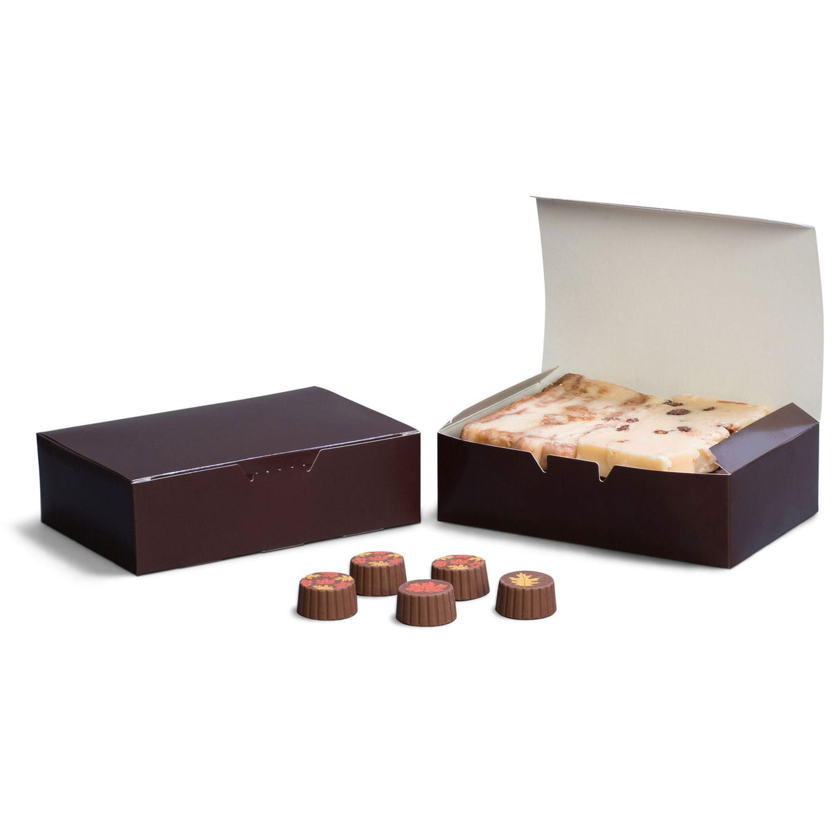 Brown - Folding Candy Box - (1-1/2 lb) 7 x 4-1/2 x 2"