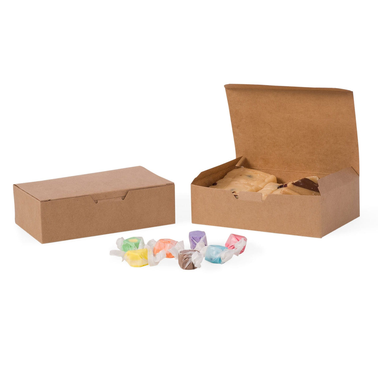 Kraft - Folding Candy Box - (1-1/2 lb) 7 x 4-1/2 x 2"