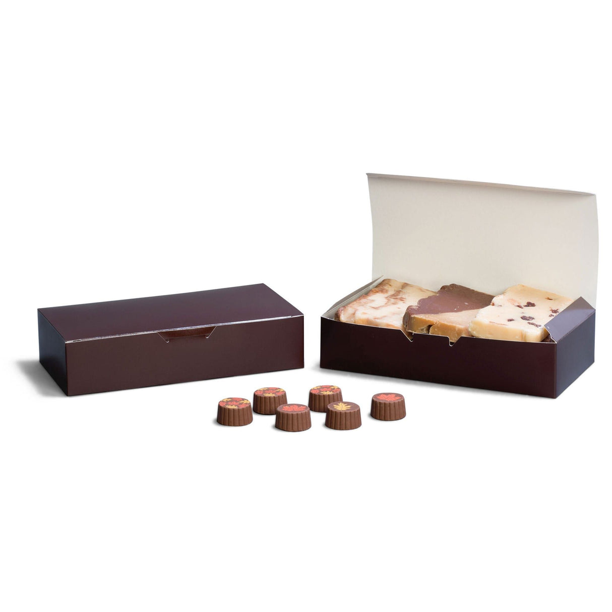Brown - Folding Candy Box - (2 lb) 9 x 4-1/2 x 2"