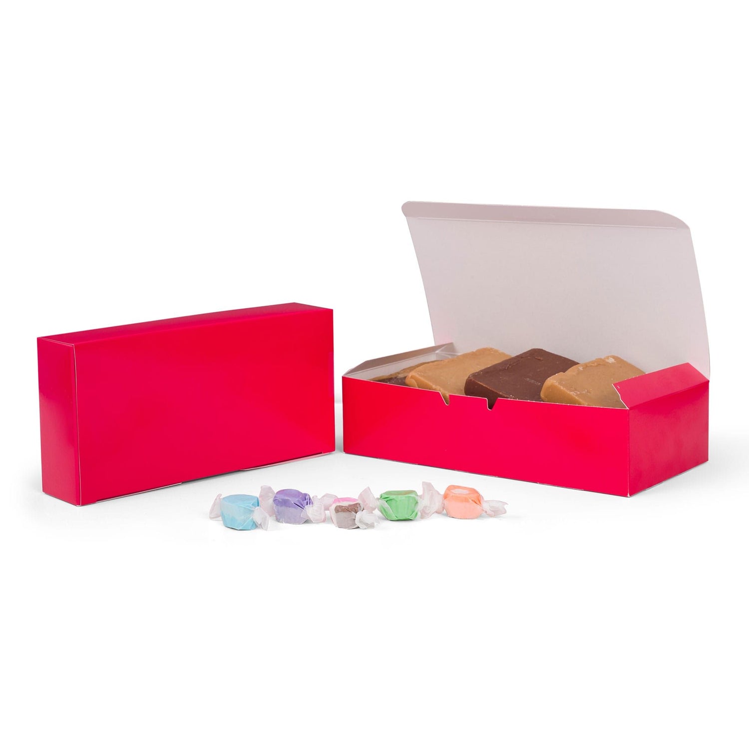 Red - Folding Candy Box - (3 lb) 10 x 5 x 2-7/16"