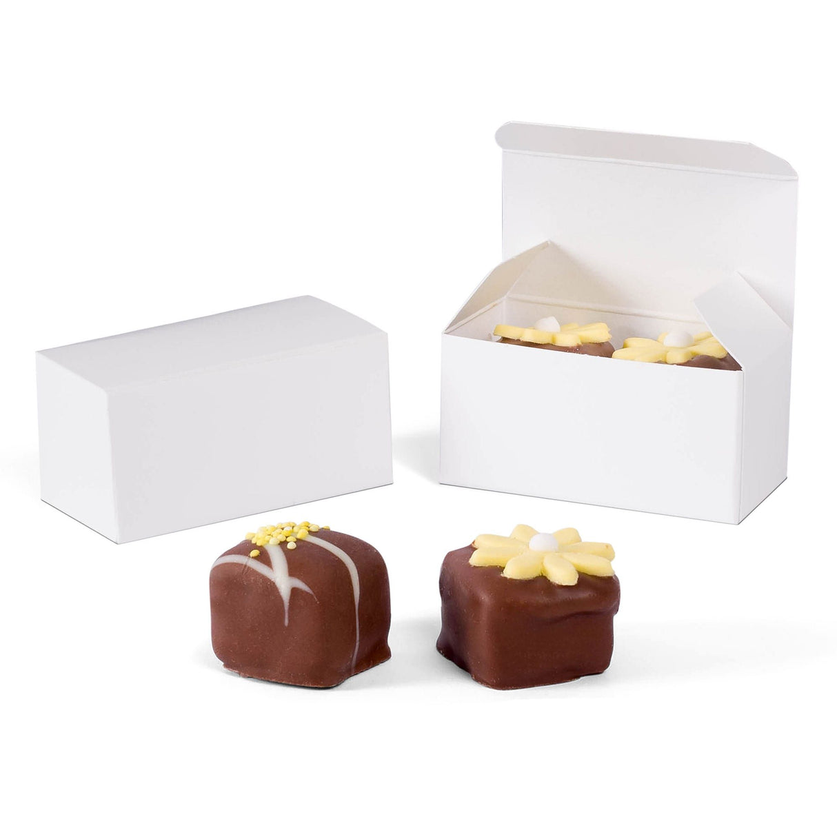 White - Mini Truffle Candy Box - 2-9/16 x 1-5/16 x 1-1/4"