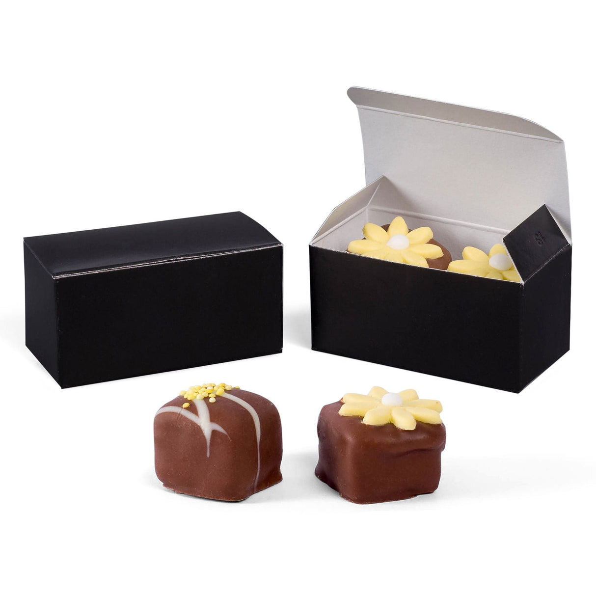 Black - Mini Truffle Candy Box - 2-9/16 x 1-5/16 x 1-1/4"