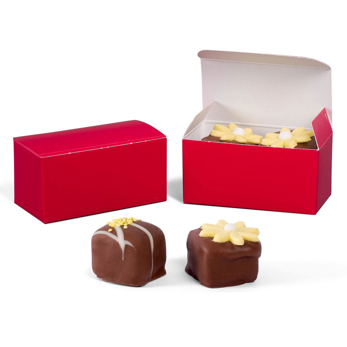 Red - Mini Truffle Candy Box - 2-9/16 x 1-5/16 x 1-1/4"