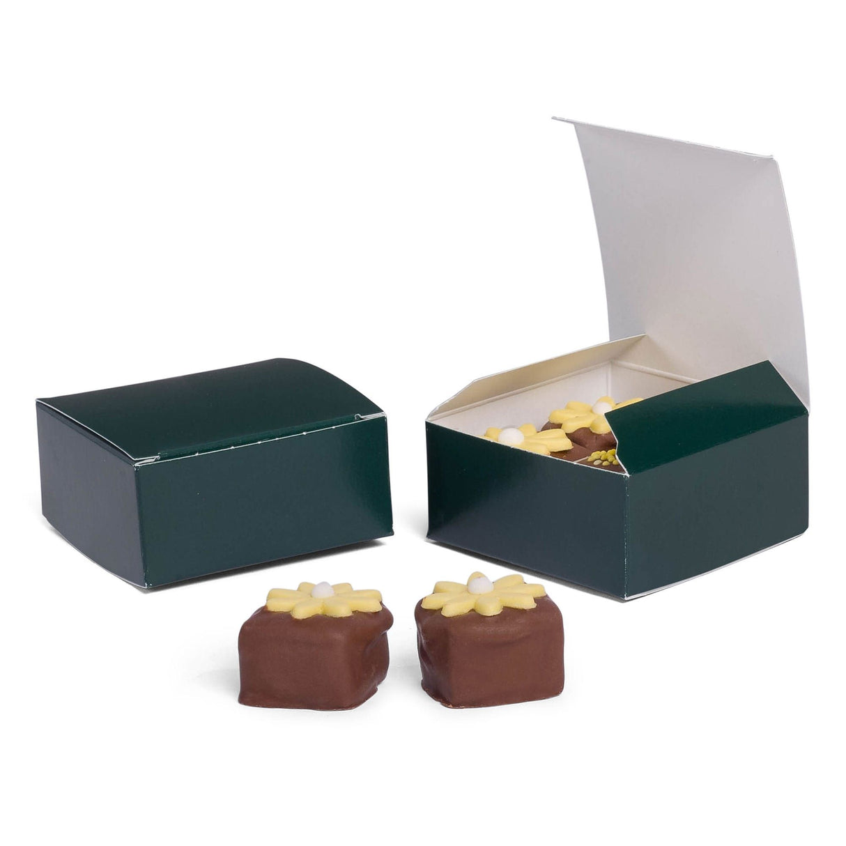 Green - Maxi Truffle Candy Box - 2-1/2 x 2-1/2 x 1-1/8"