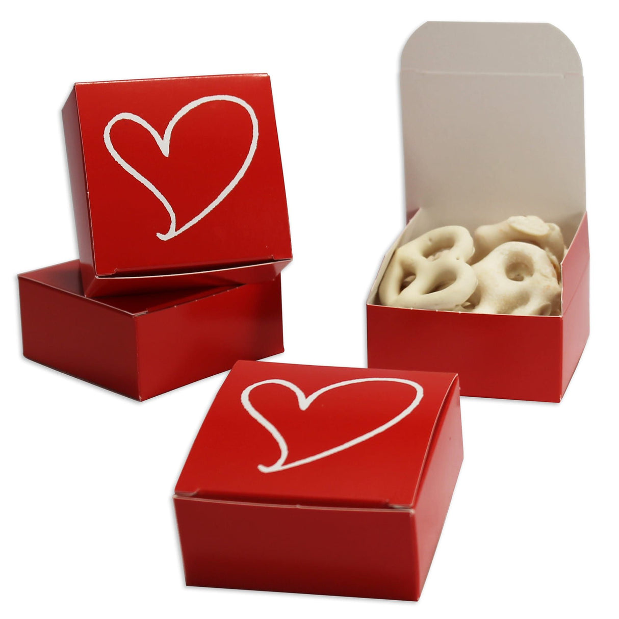 Red Heart - Maxi Truffle Candy Box - 2-1/2 x 2-1/2 x 1-1/8"