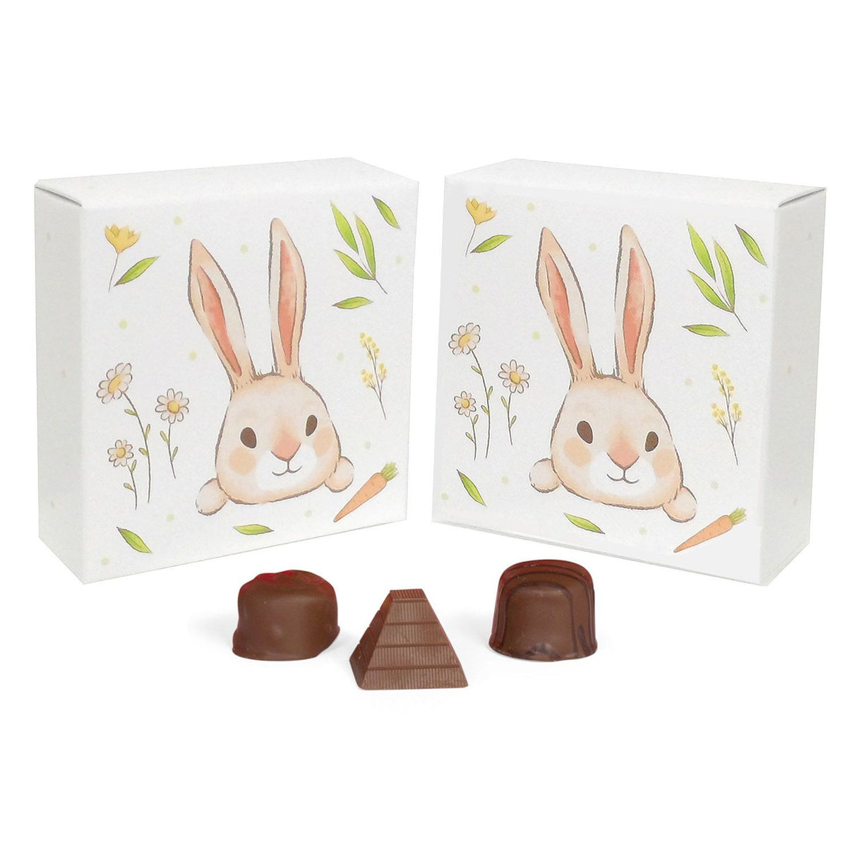 Bunny Head - Candy Box Lid - (3 oz) 3-11/16 x 3-11/16 x 1-1/8"