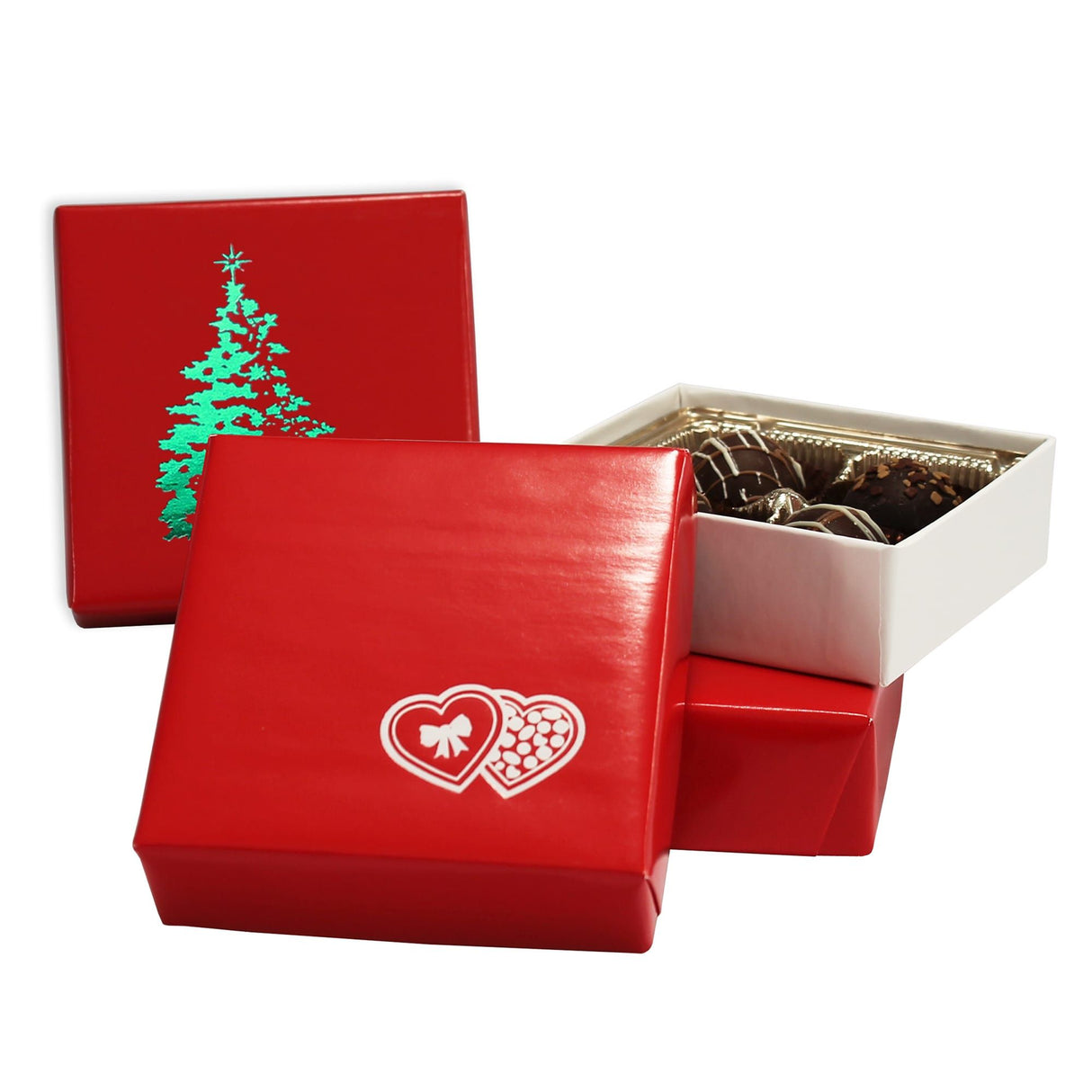 Rouge Red - Set Up Candy Box - (3 oz) 3-1/2 x 3-1/2 x 1-1/8"