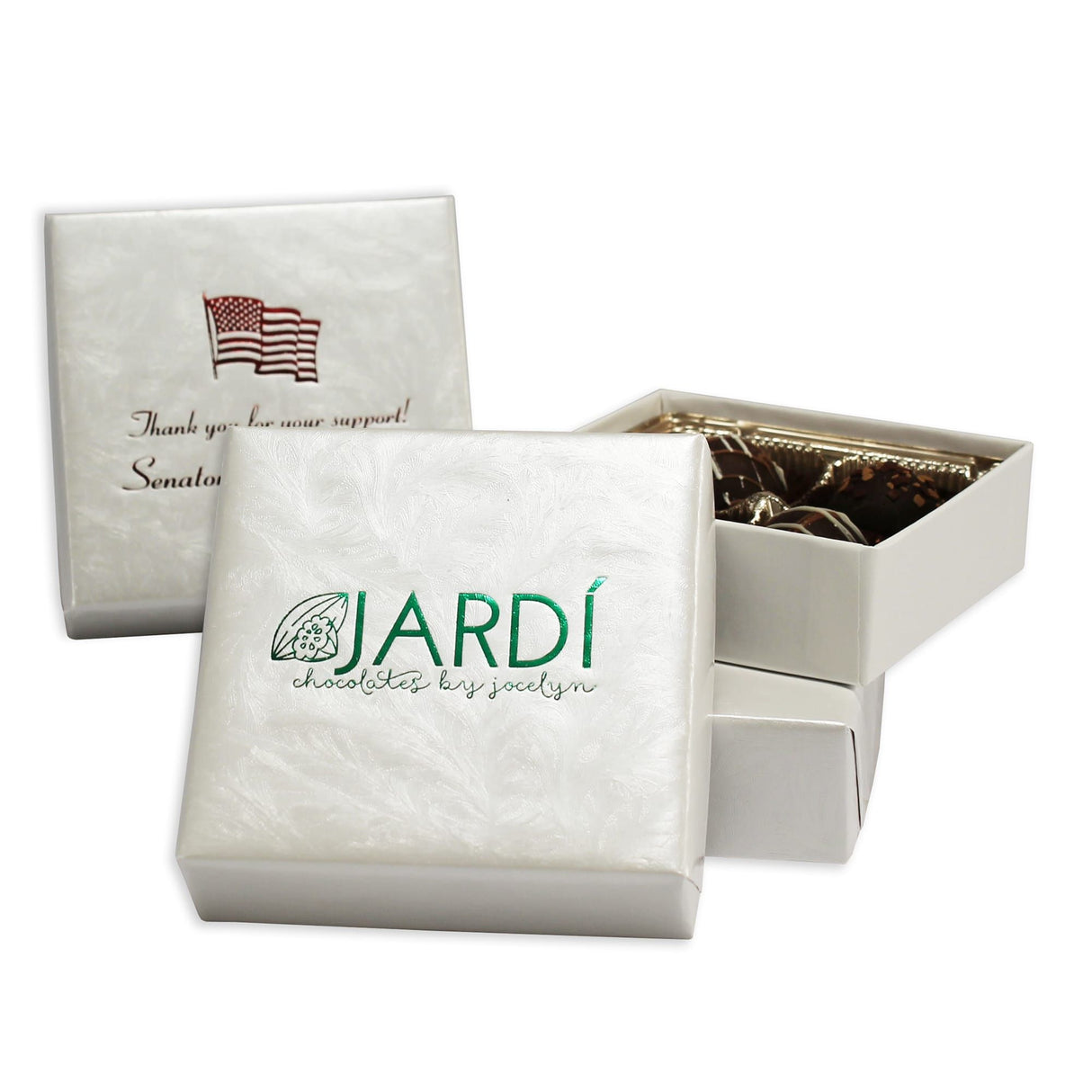 White Embossed Pattern - Set Up Candy Box - (3 oz) 3-1/2 x 3-1/2 x 1-1/8"