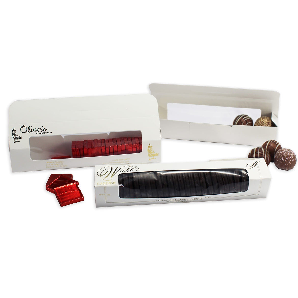 White Window - Die Cut Candy Box - 9-13/16" (Dia) x 3-3/16"