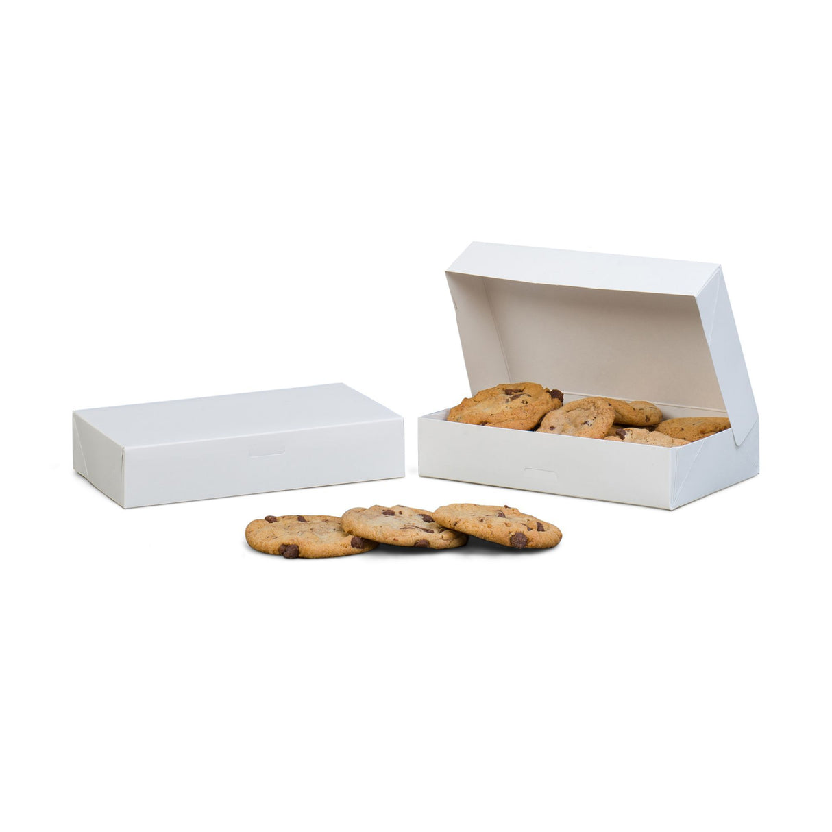 White - Cookie Box (Grease Resistant) - 7-1/2 x 4-1/2 x 1-1/2"