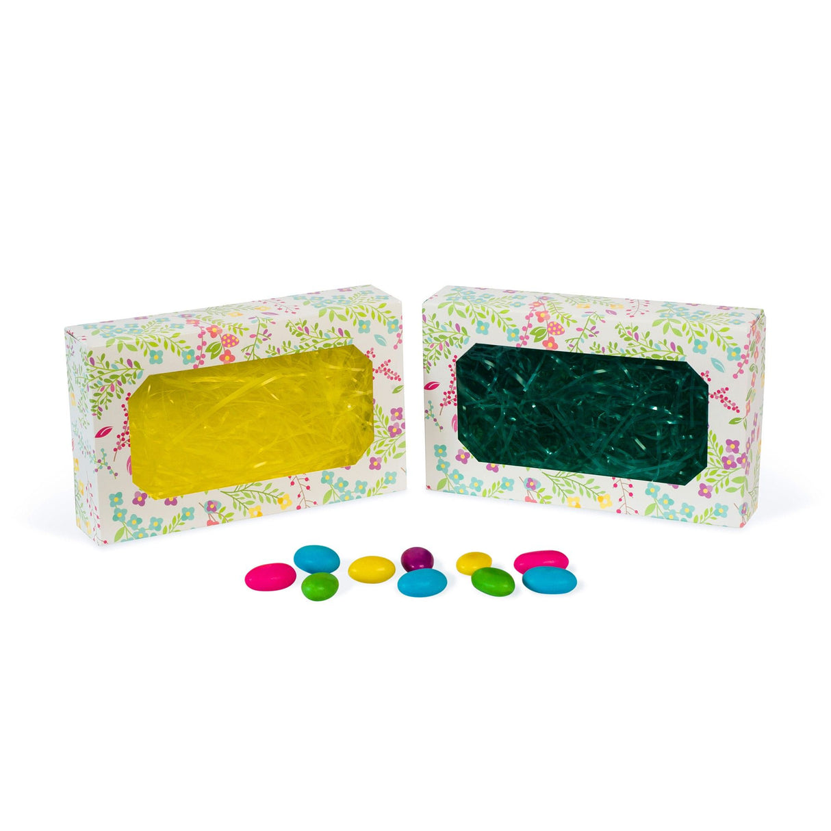 Garden Pattern - with Window - Grease Resistant Cookie Box - 7-1/2 x 4-1/2 x 1-1/2"