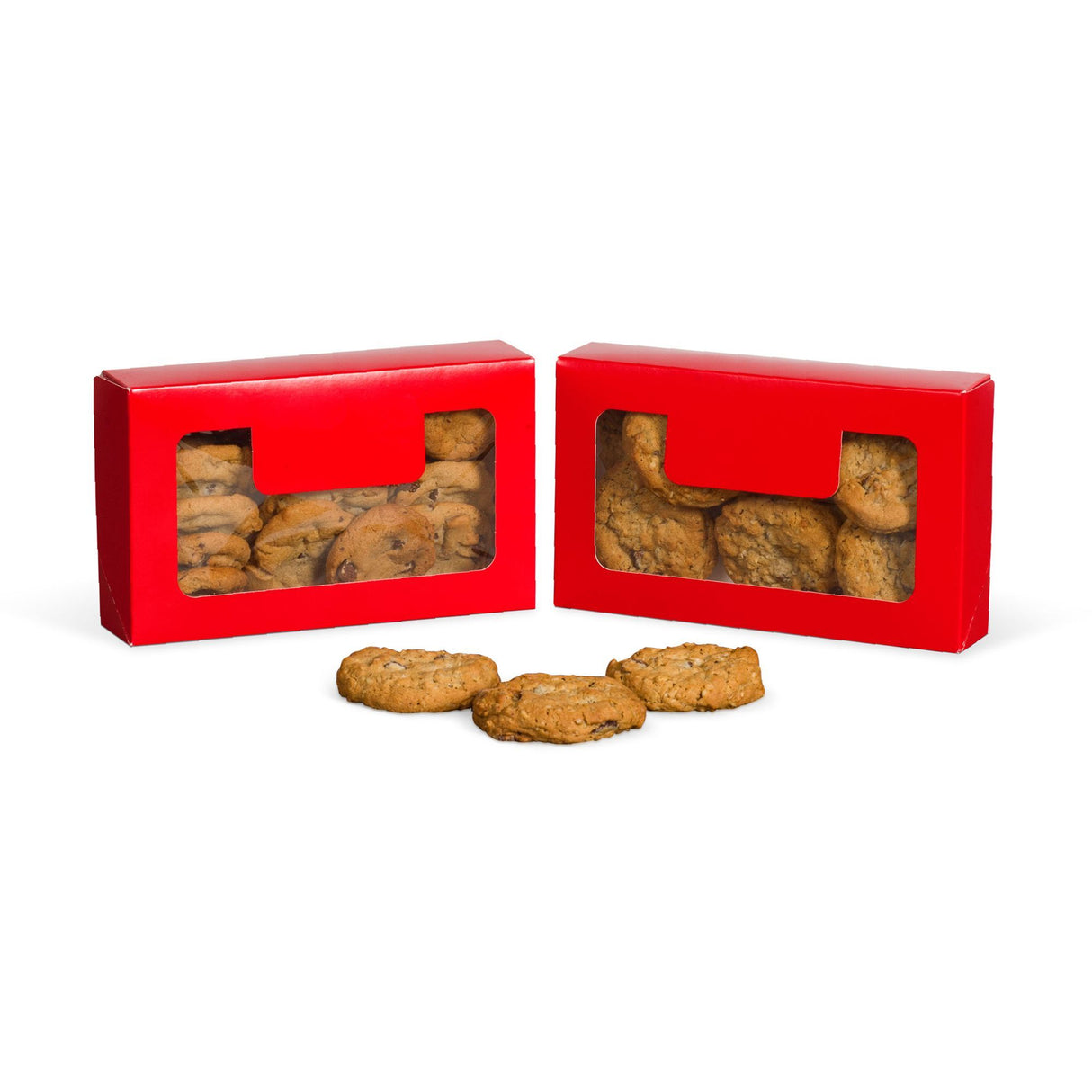 Red Window - Cookie Box - 7-1/2 x 4-1/2 x 1-1/2"