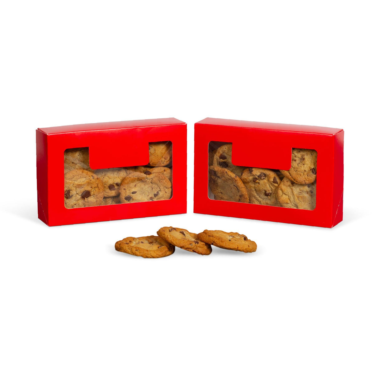 Red Window - Cookie Box - 8-1/2 x 5-3/8 x 2"