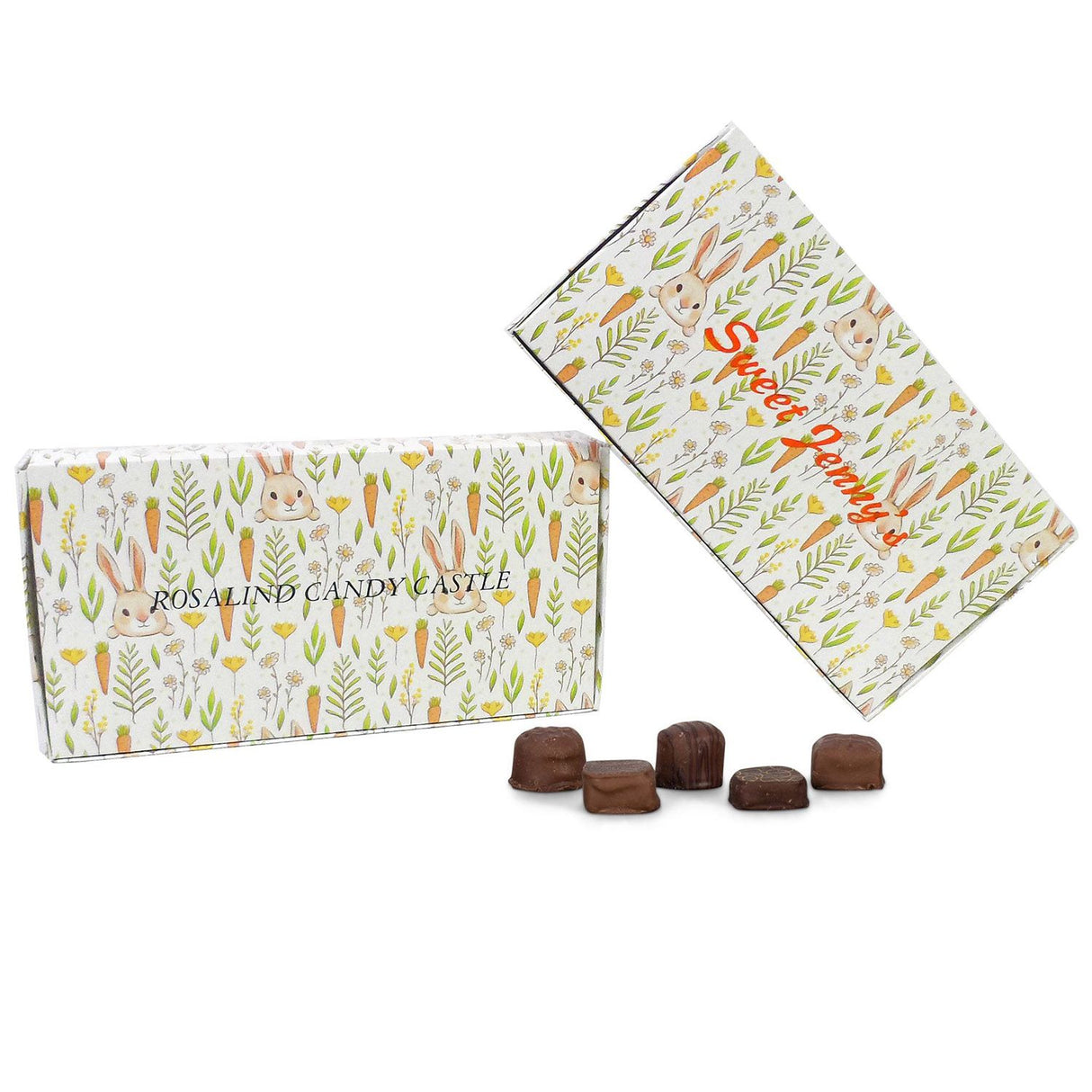 Bunnies & Carrots - Die Cut Candy Box - (1/2 lb) 7-1/2 x 4 x 1-1/8"