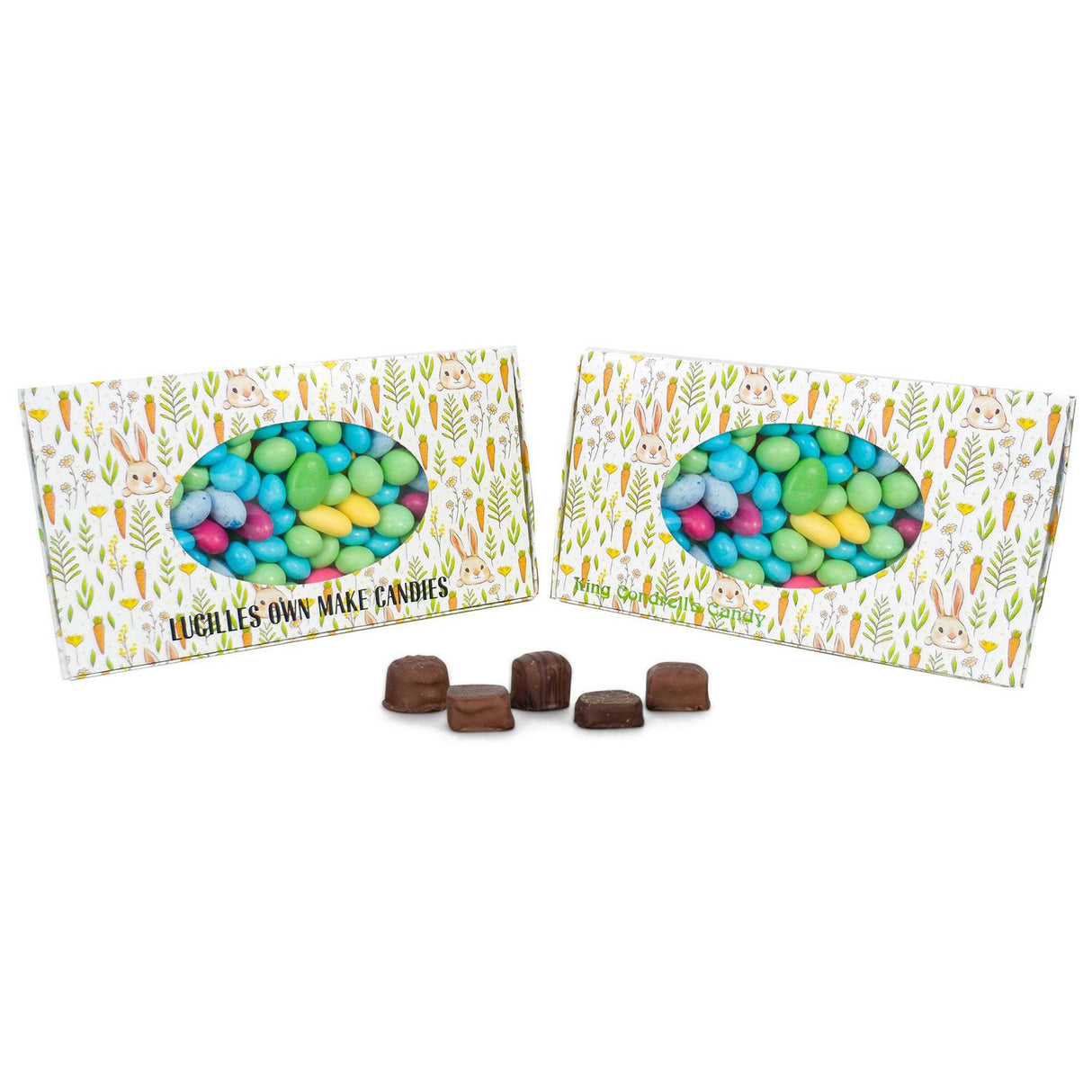 Bunnies & Carrots - with Window - Die Cut Candy Box - (1 lb) 9-1/4 x 5-1/2 x 1-1/8"