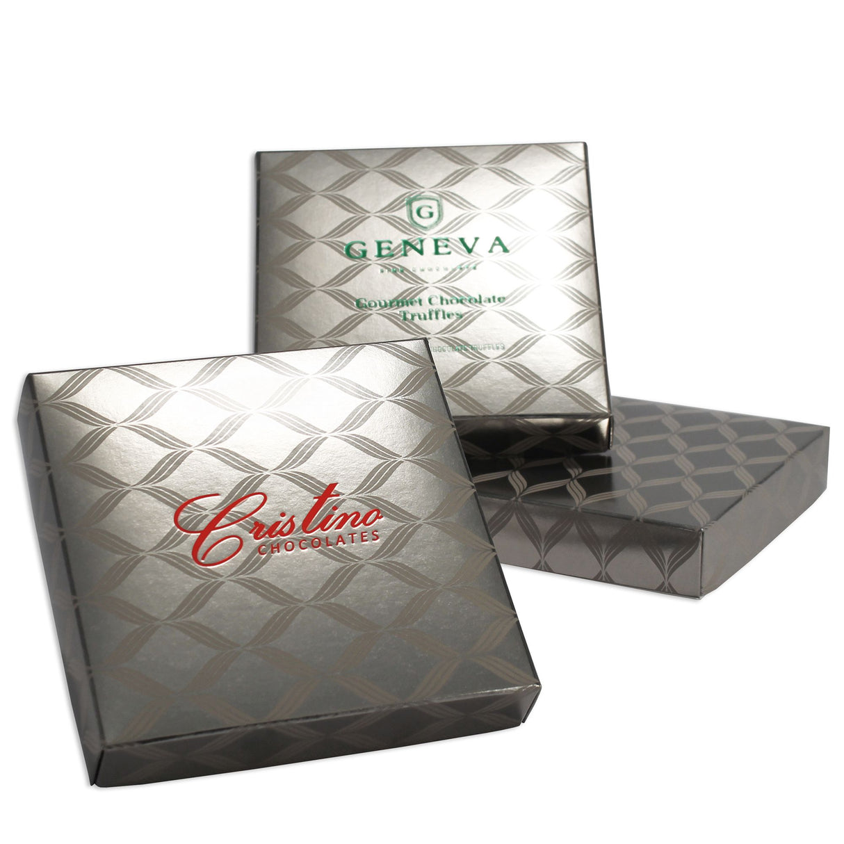 Champagne Swirl - Candy Box Lid - (8 oz x 2 Layers) 5-3/4 x 5-3/4 x 1-1/8"