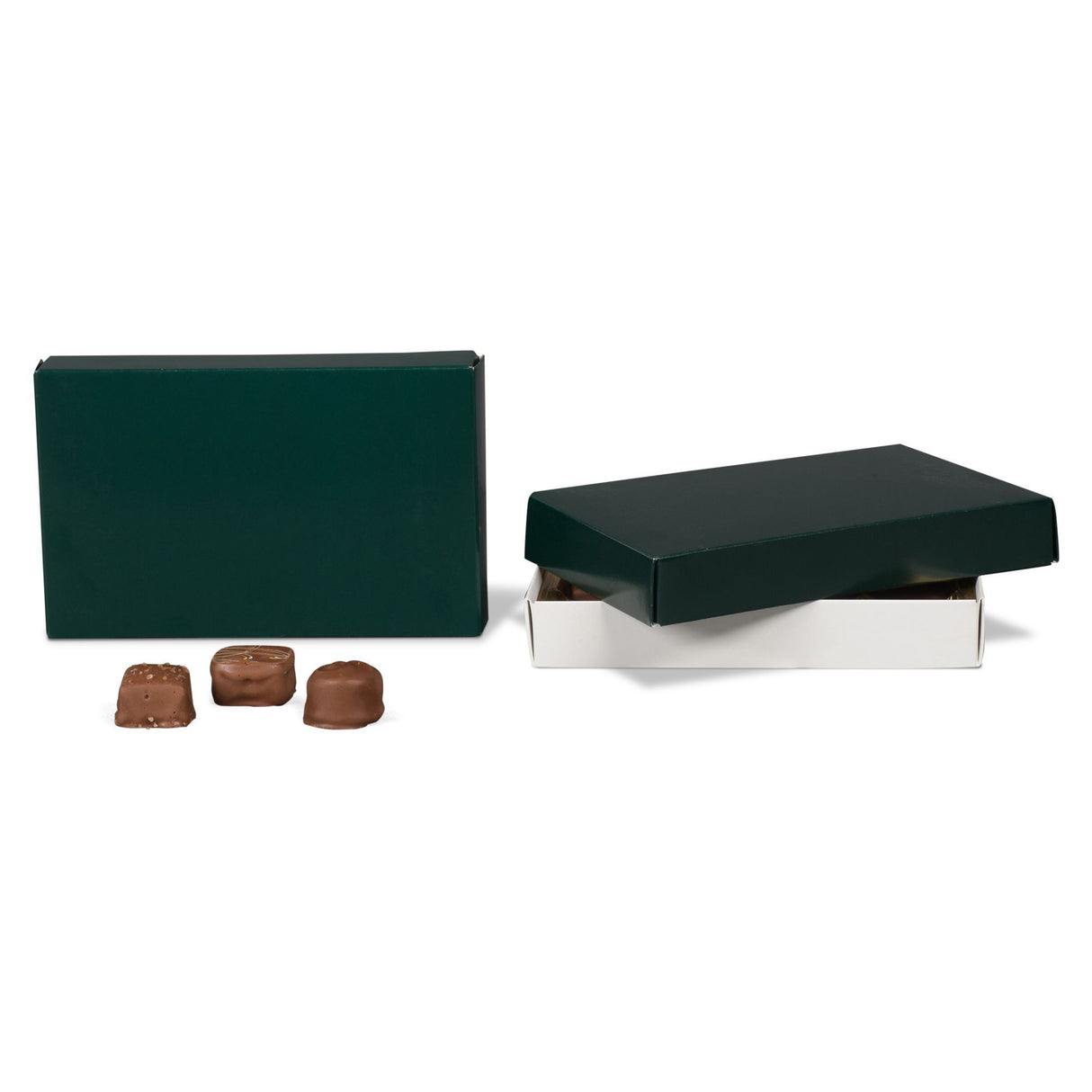 Forest Green - Candy Box Lid - (1/2 lb) 7-1/8 x 4-1/2 x 1-1/8"