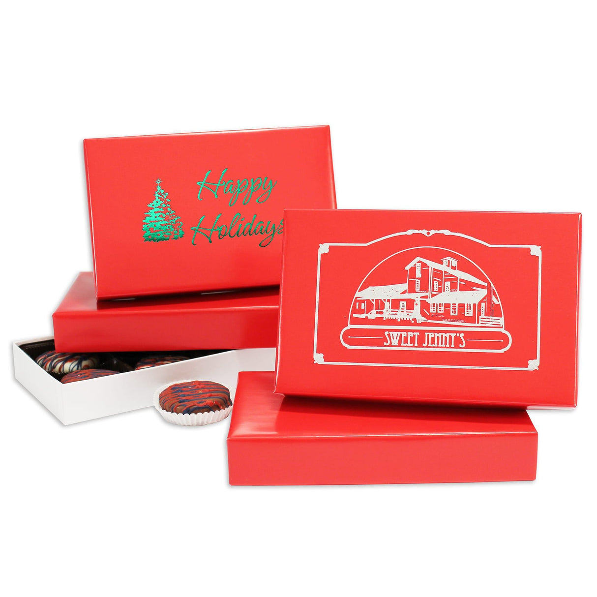 Rouge Red - Set Up Candy Box - (1/2 lb) 7 x 4-3/8 x 1-1/8"