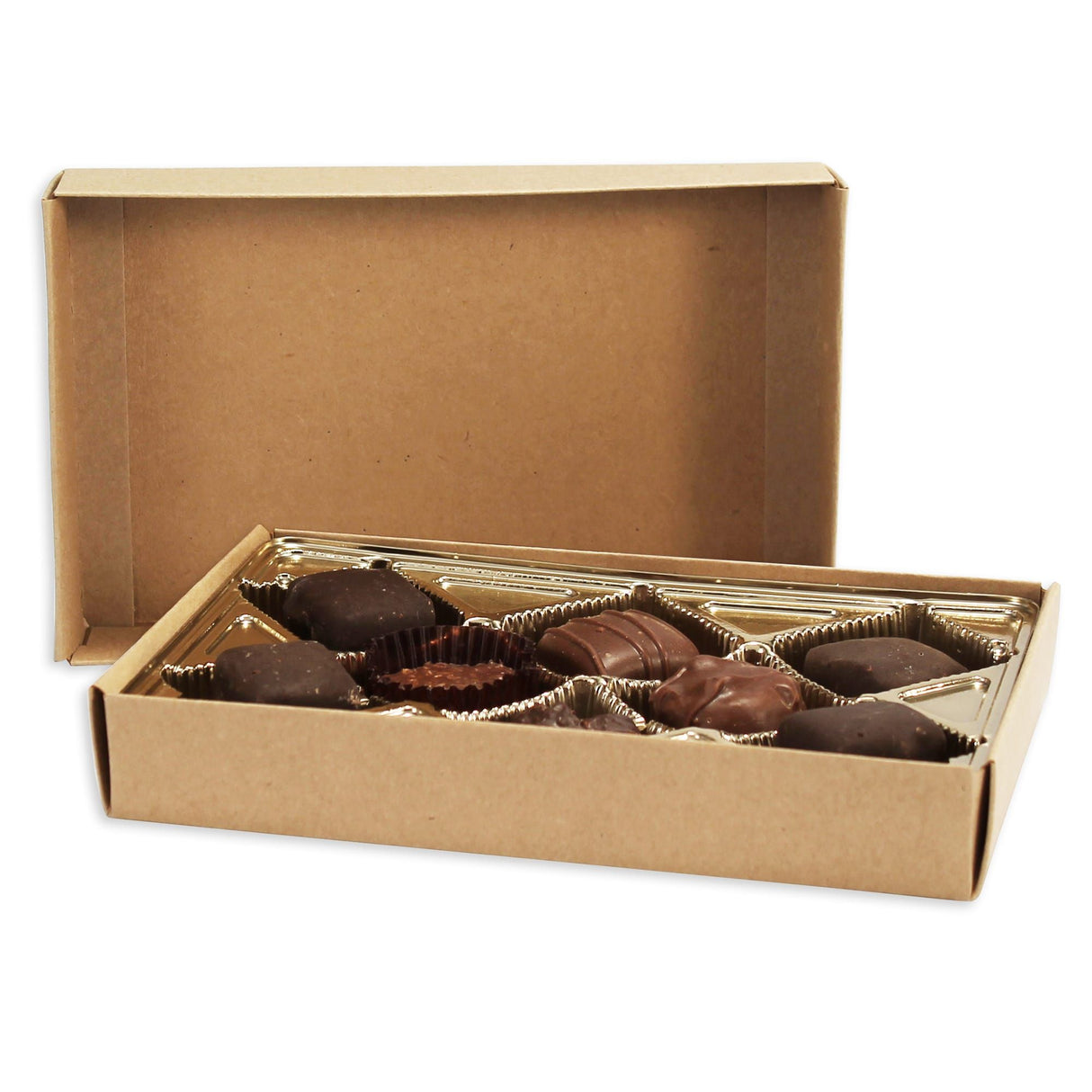 Kraft - Candy Box Base - (1/2 lb) 7 x 4-3/8 x 1-1/8"