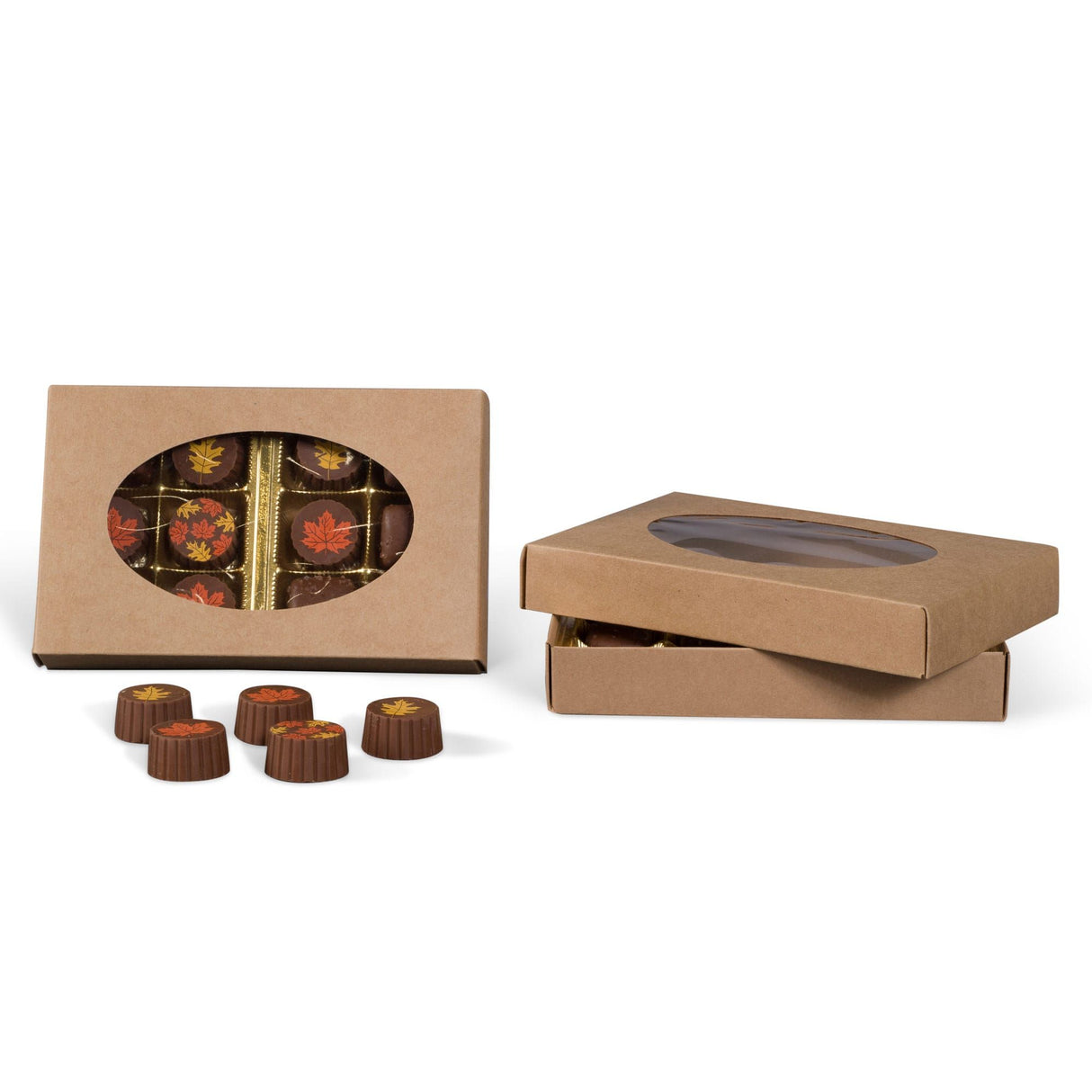 Kraft Window - Candy Box Lid - (1/2 lb) 7-1/8 x 4-1/2 x 1-1/8"