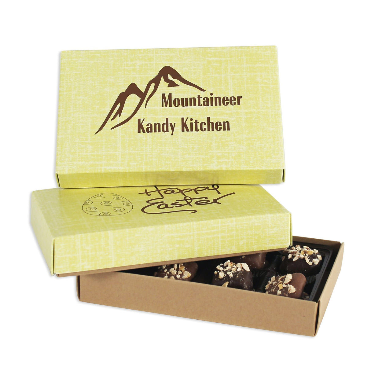 Yellow Linen - Candy Box Lid - (1/2 lb x 2 Layers) 7-1/8 x 4-1/2 x 1-1/8"