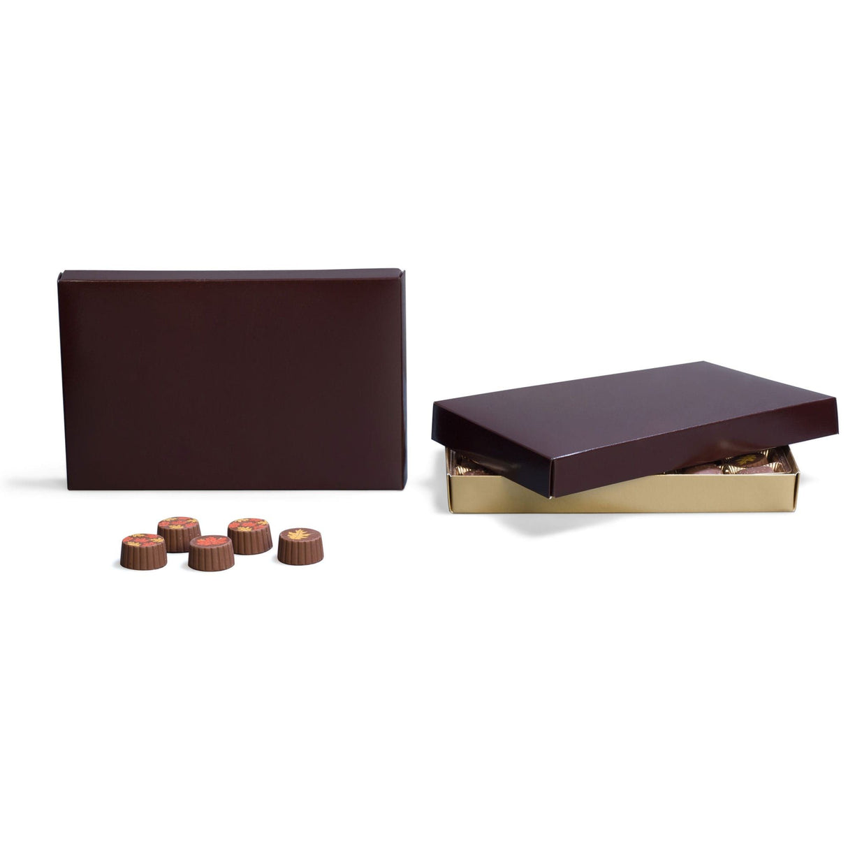 Brown - Candy Box Lid - (1 lb) 9-5/8 x 6-1/8 x 1-1/8"