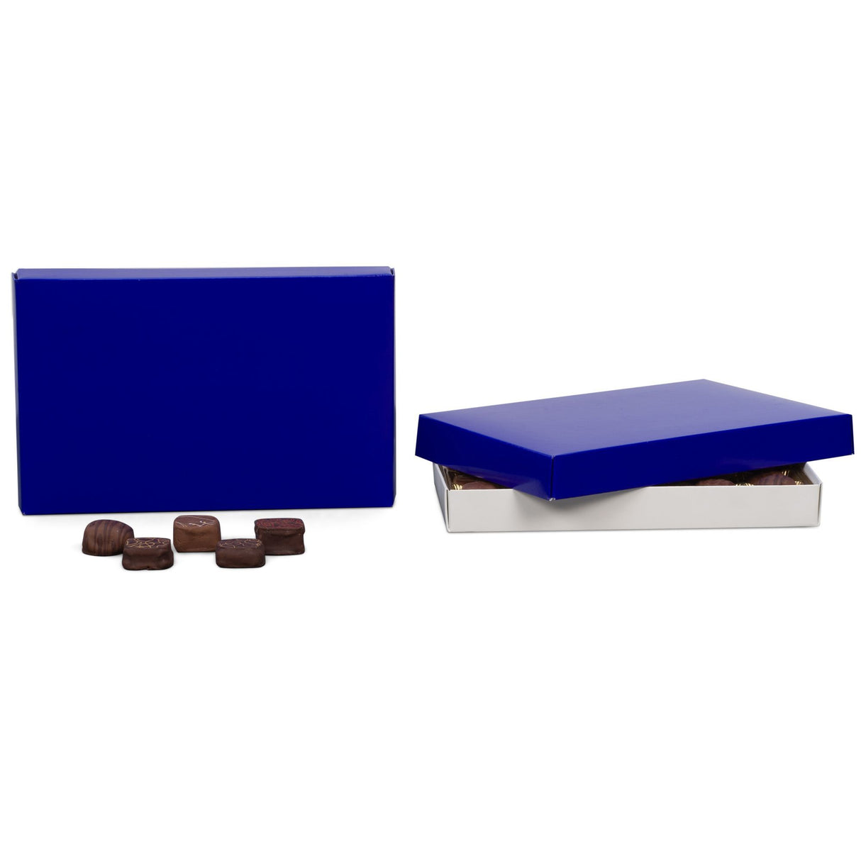Royal Blue - Candy Box Lid - (1 lb) 9-5/8 x 6-1/8 x 1-1/8"