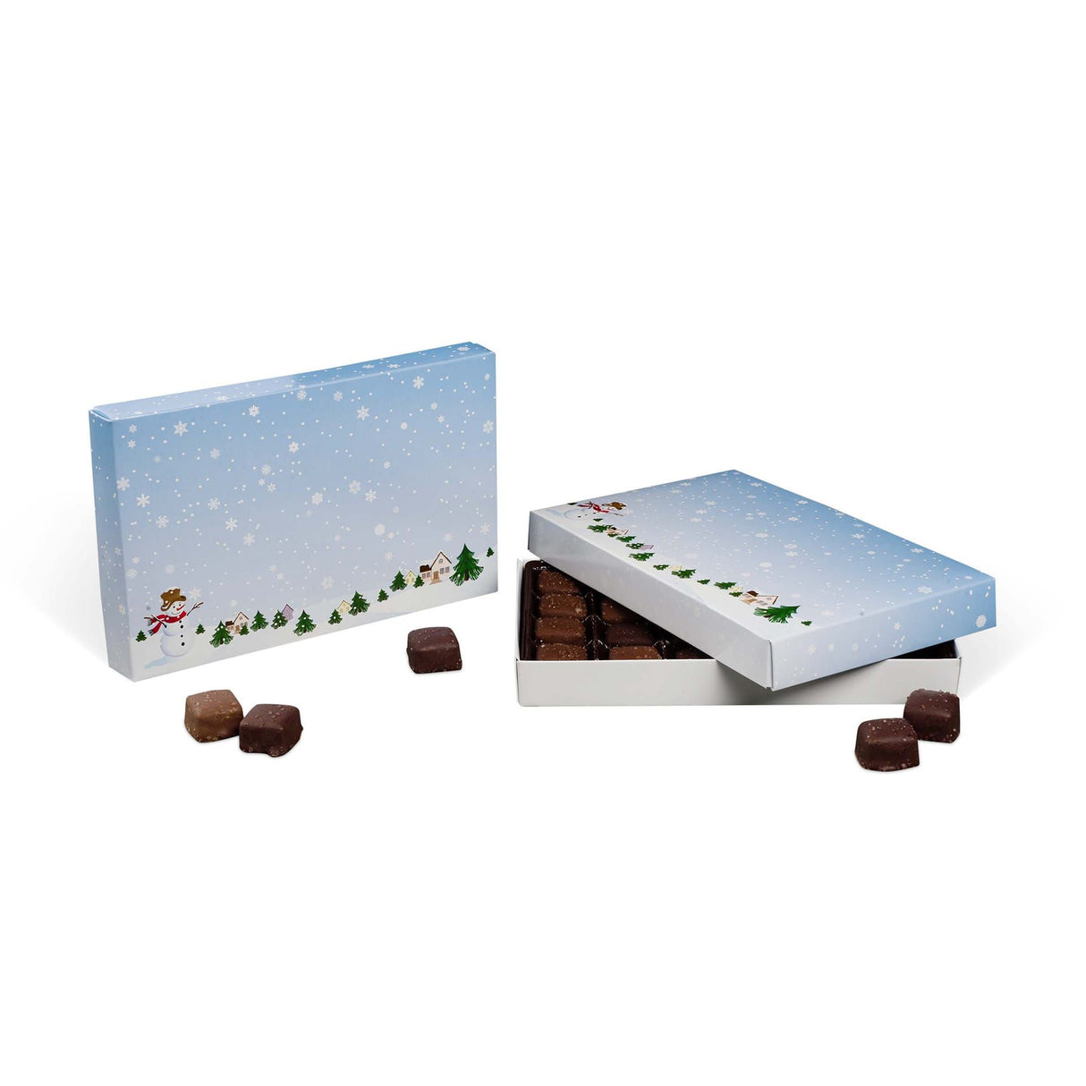 Winter Scene - Candy Box Lid - (1 lb) 9-5/8 x 6-1/8 x 1-1/8"