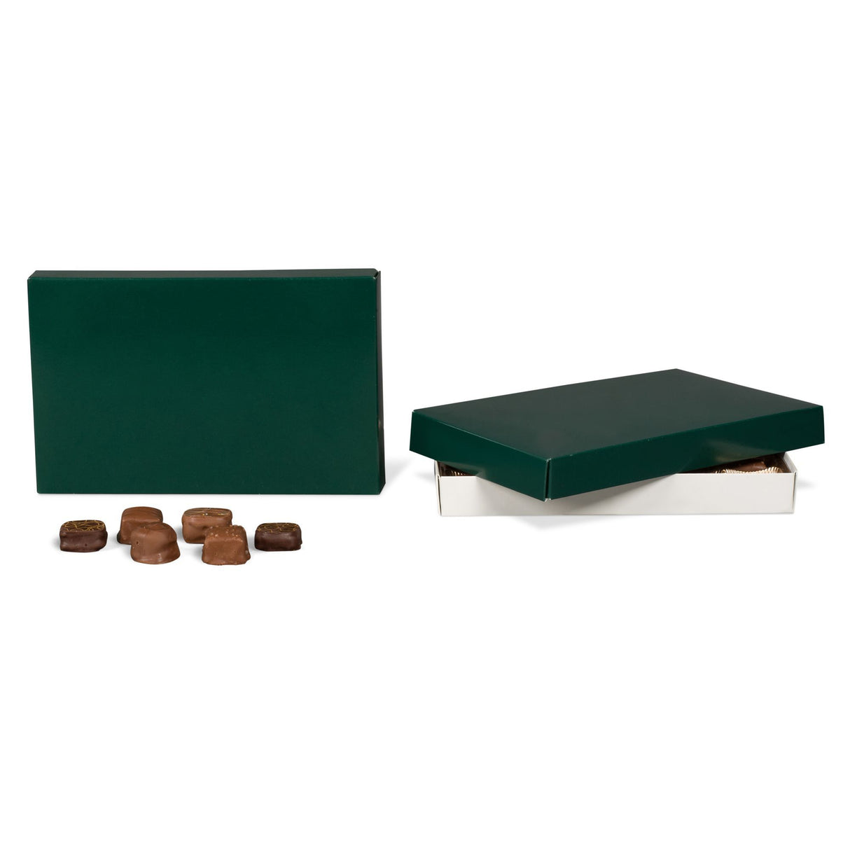 Forest Green Window - Candy Box Lid - (1 lb) 9-5/8 x 6-1/8 x 1-1/8"