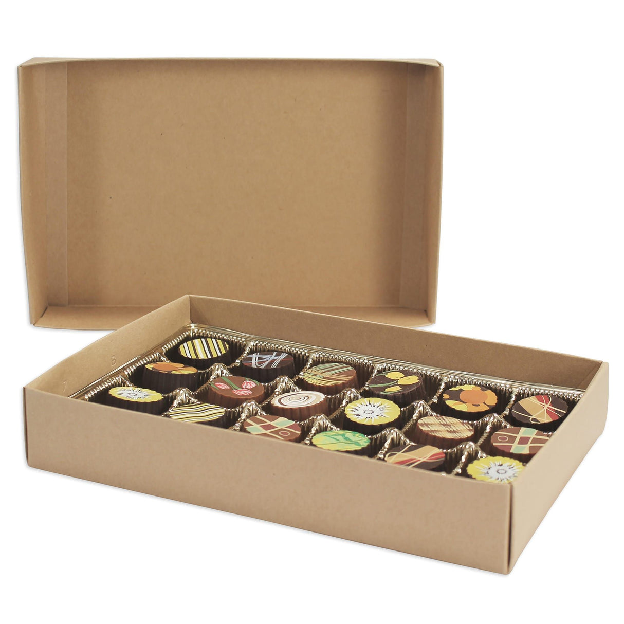 Kraft Deep - Candy Box Base - (1 lb Deep) 9-3/8 x 6 x 1-5/8"