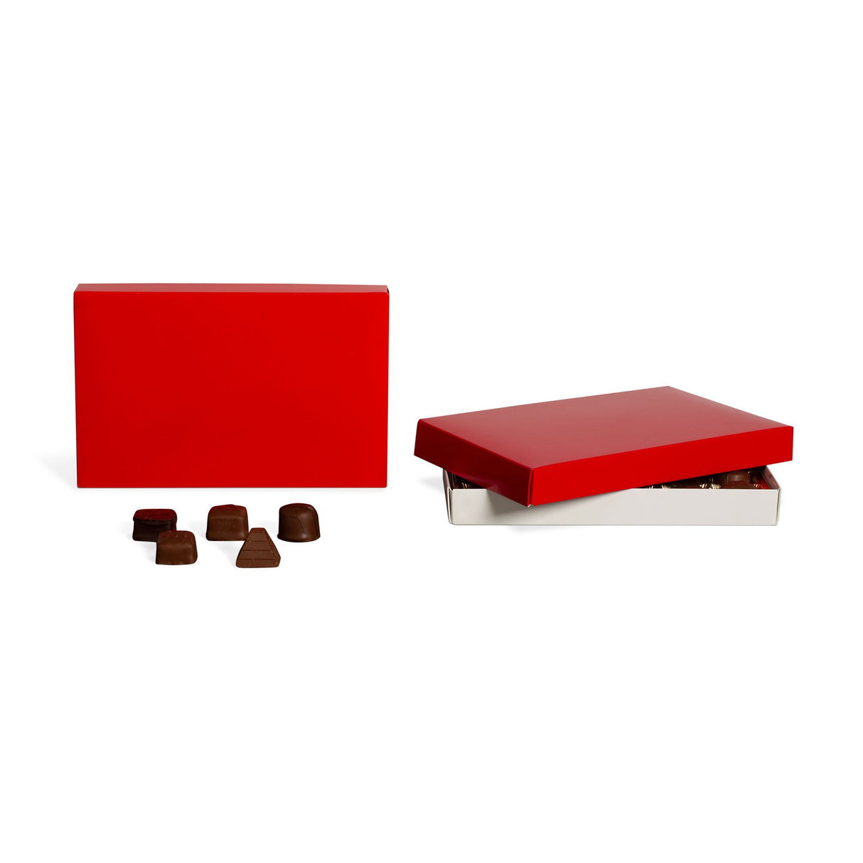Red - Candy Box Lid - (1 lb) 9-5/8 x 6-1/8 x 1-1/8"
