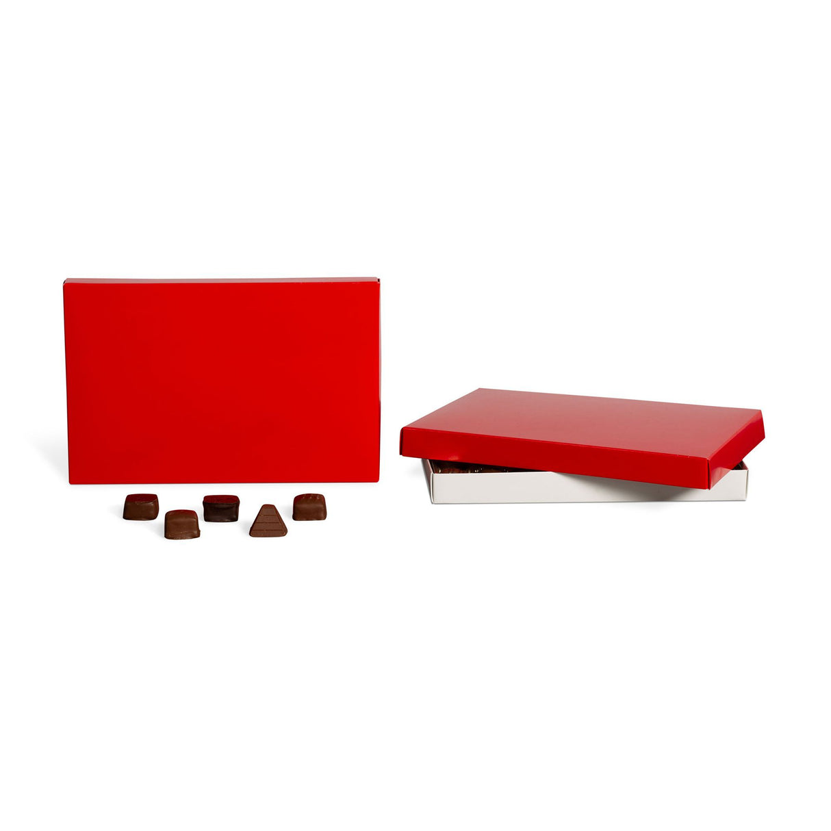 Red - Candy Box Lid - (1-1/2 lb) 11-3/16 x 7-3/8 x 1-1/8"
