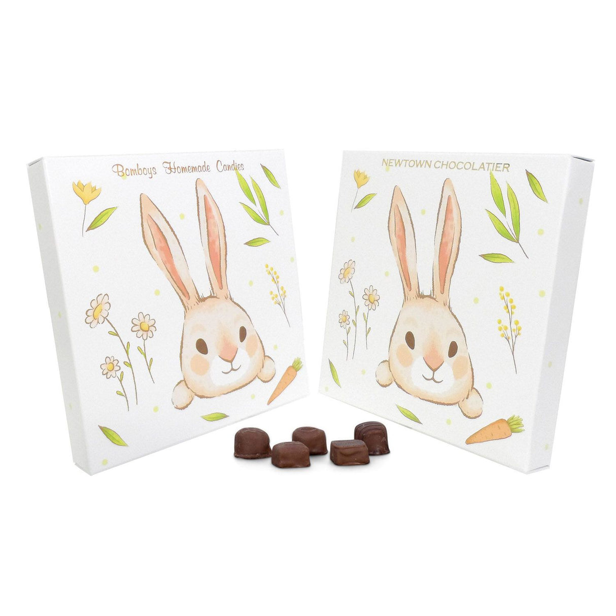 Bunny Head - Candy Box Lid - (16 oz x 2 Layers) 7-3/4 x 7-3/4 x 1-1/8"