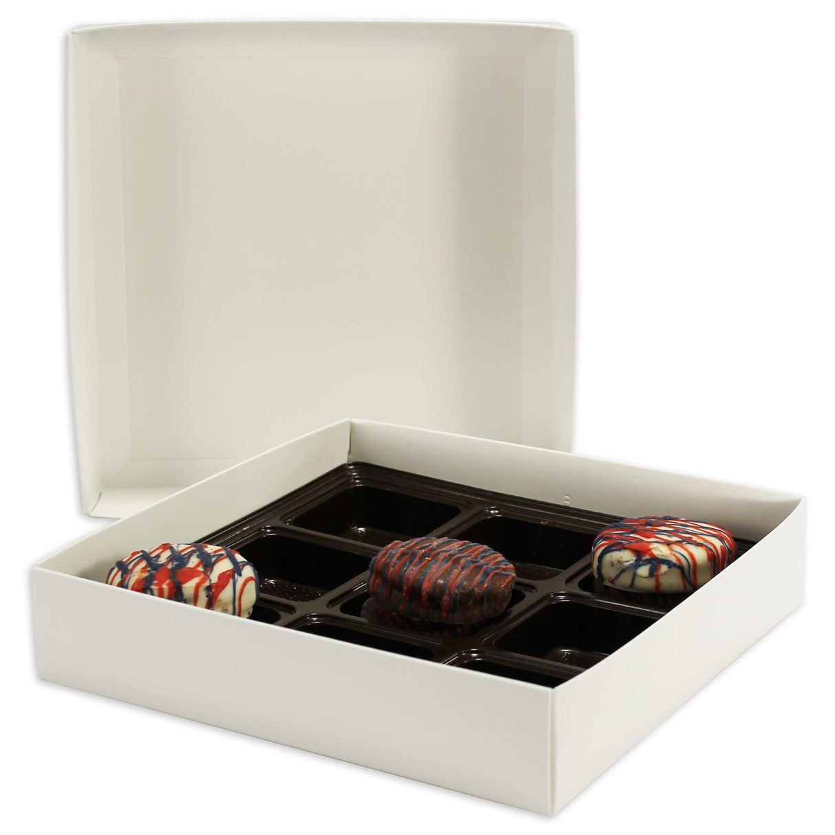 White Deep Base - Candy Box Base - (16 oz) 7-9/16 x 7-9/16 x 1-5/8"