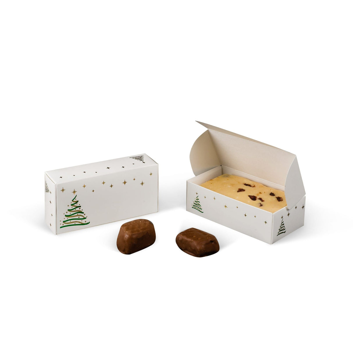 Christmas Tree - Folding Candy Box - (1/2 lb) 5-1/2 x 2-3/4 x 1-3/4"