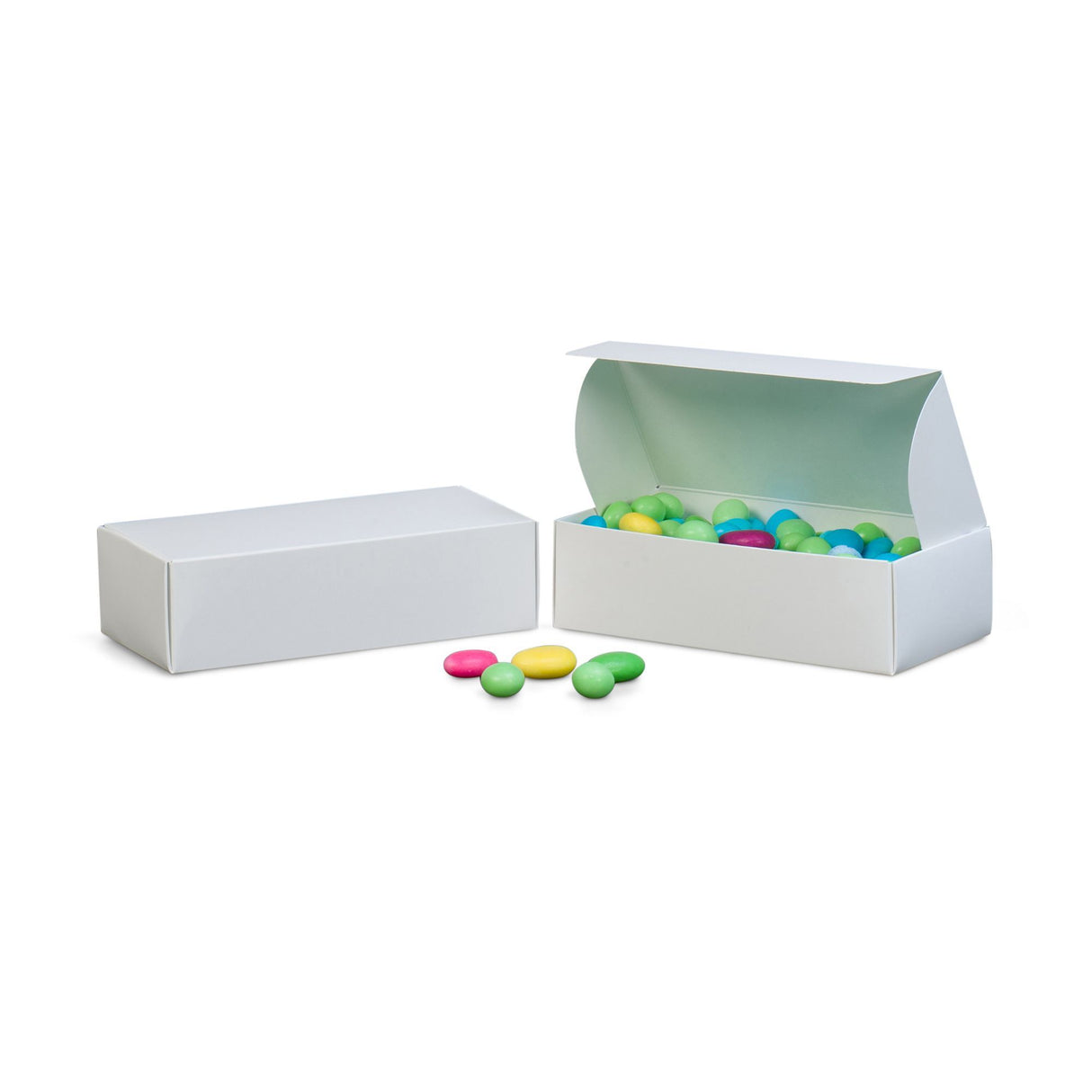 White - Folding Candy Box - (1 lb) 7 x 3-3/8 x 2"
