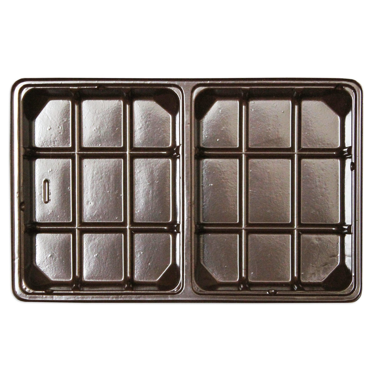 Brown - Rectangle Candy Tray - (1/2 lb & 1/2 lb Double Layer) 6-15/16 x 4-3/8 x 7/8"